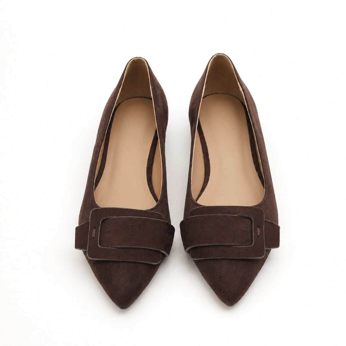 DECOLLETE FLAT MAXI FIBBIA TESTA DI MORO
