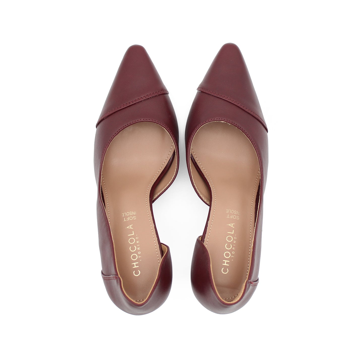 DECOLLETE ASIMMETRICA BORDEAUX