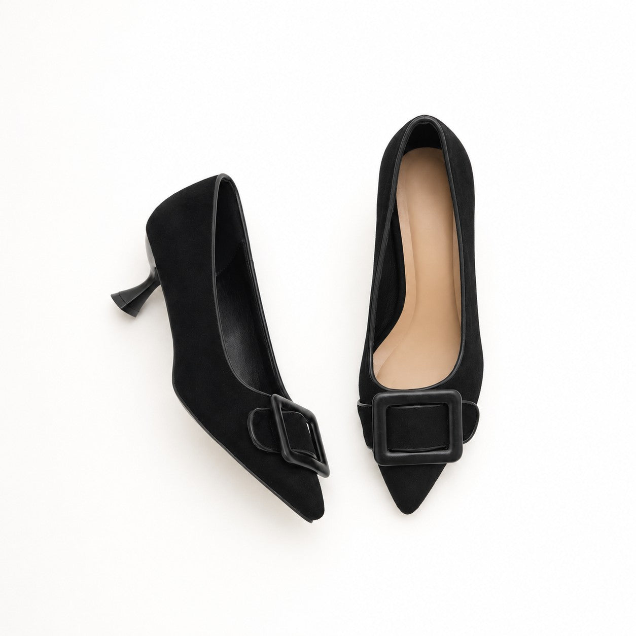 DECOLLETE MAXI FIBBIA NERO
