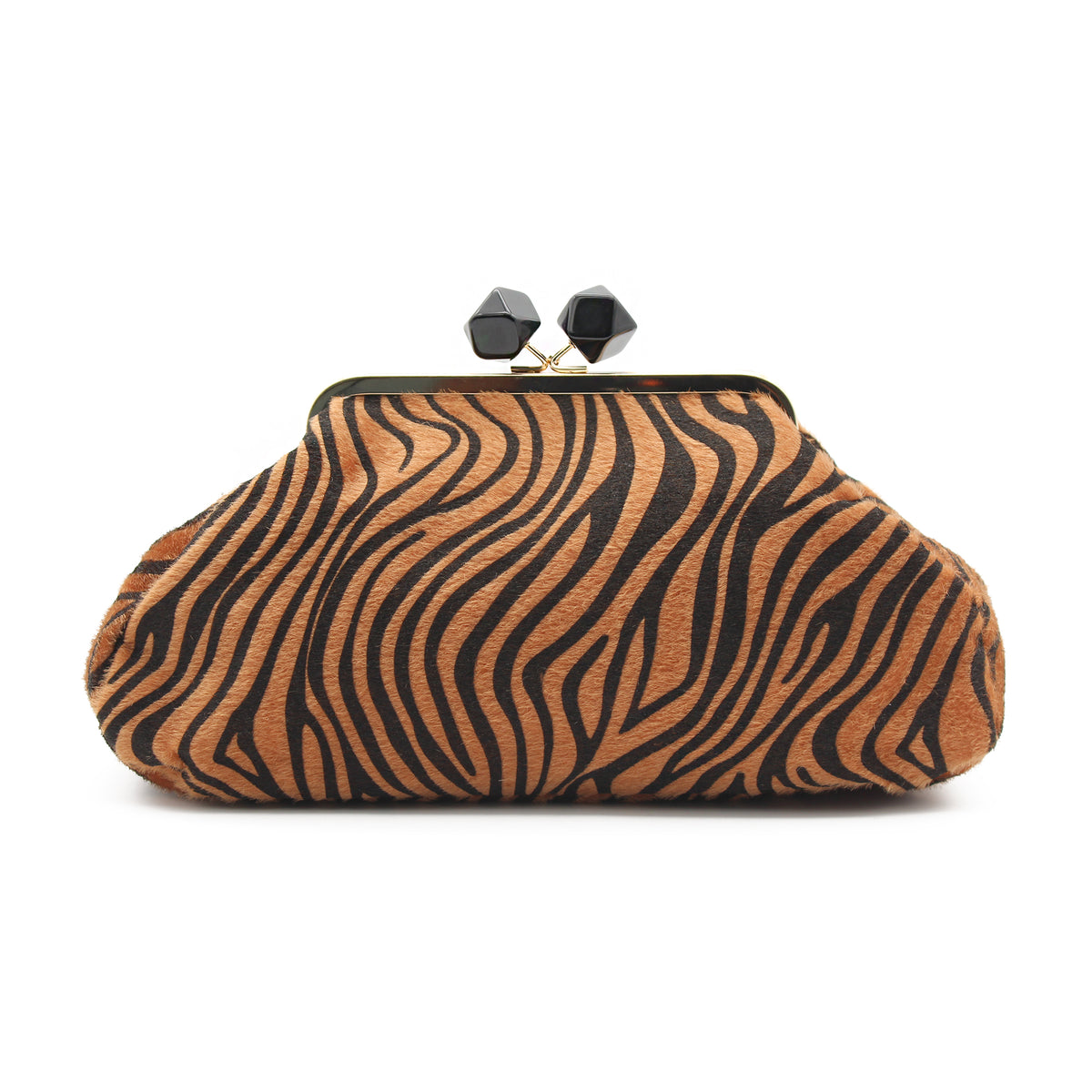 BORSA PASTICCINO ZEBRATA MARRONE