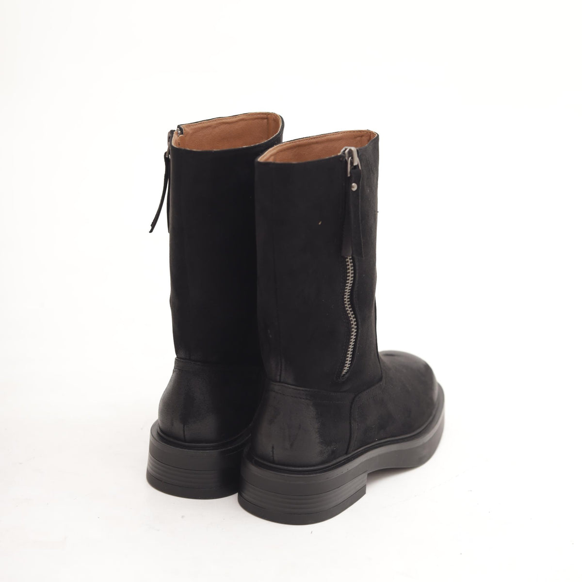 STIVALETTO IN CAMOSCIO VINTAGE NERO