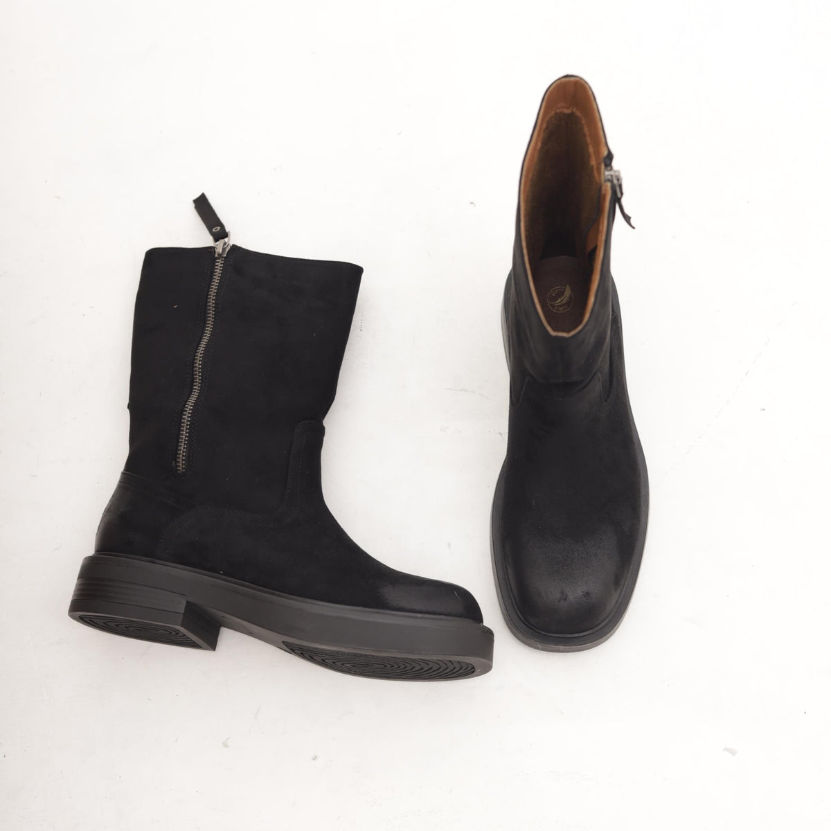 STIVALETTO IN CAMOSCIO VINTAGE NERO