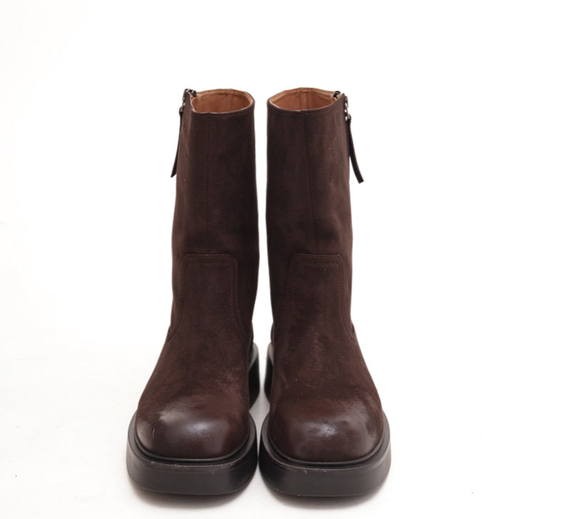 STIVALETTO CAMOSCIO VINTAGE TESTA DI MORO