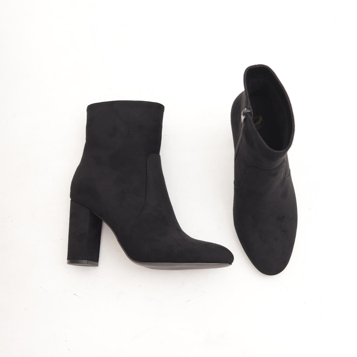 STIVALETTO CAMOSCIO NERO<BR/>