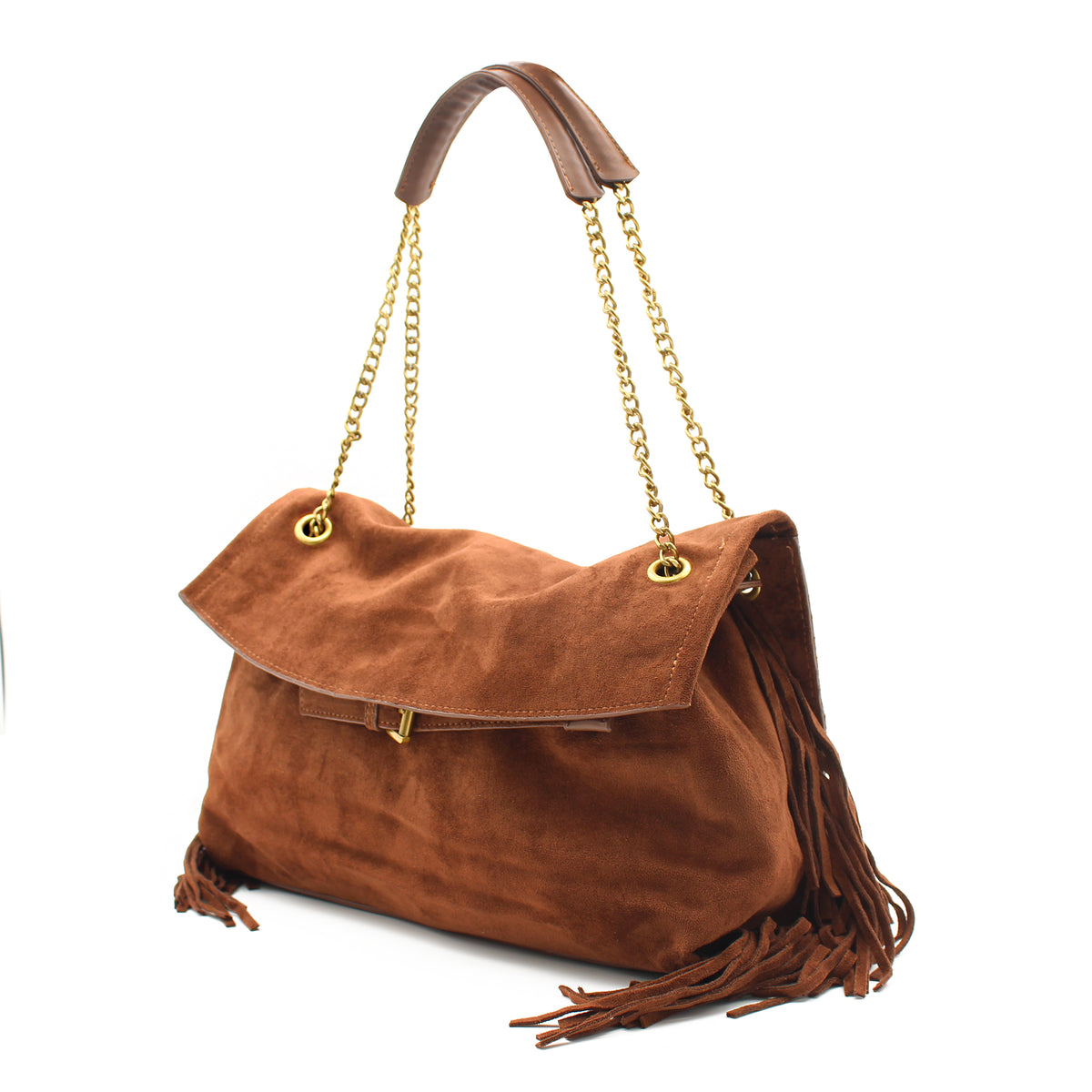 BORSA VENUS FRANGE MARRONE