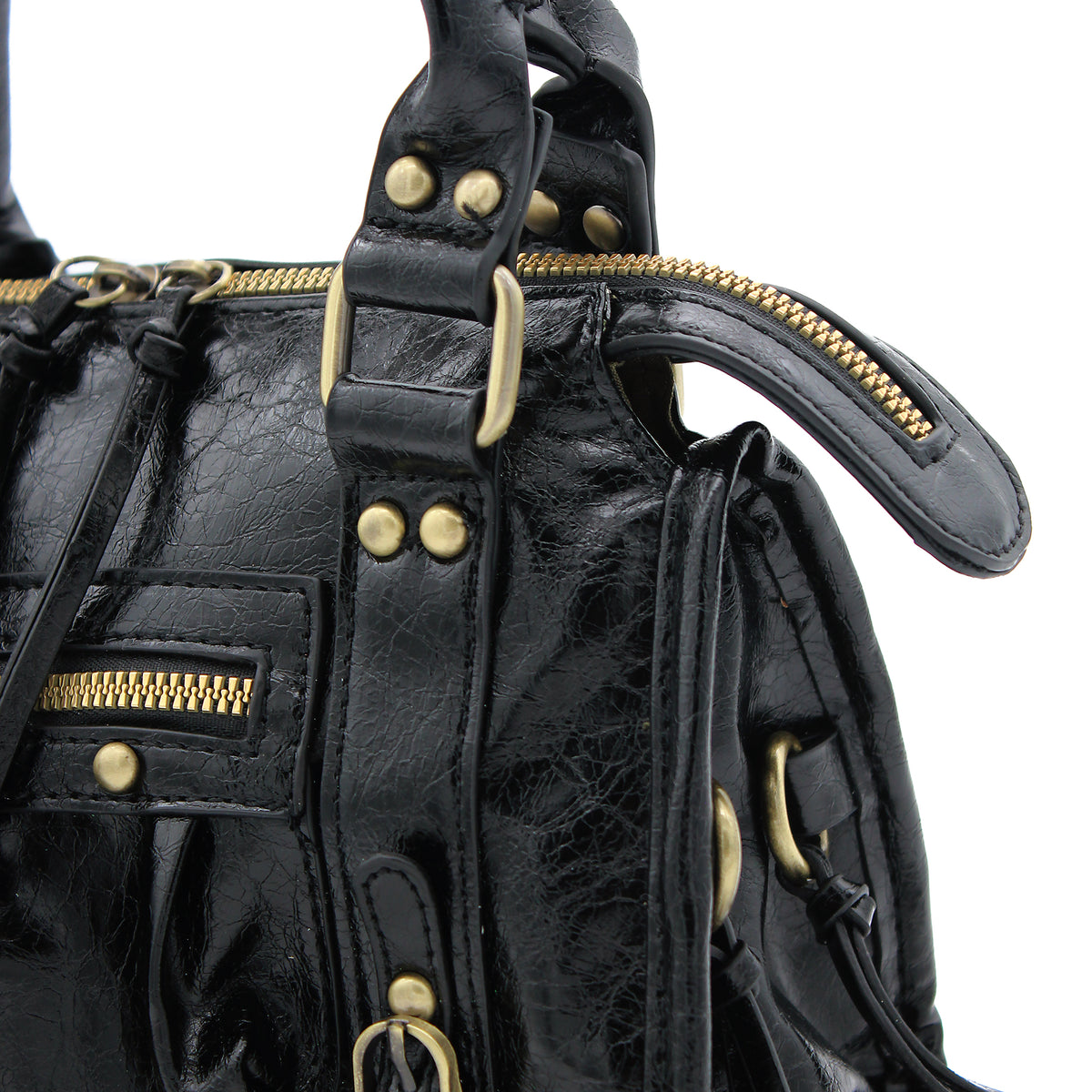 BORSA SPECCHIO PICCOLA ECOPELLE NERA