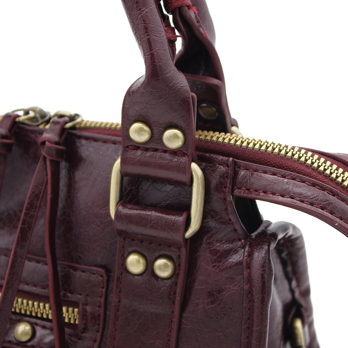 BORSA SPECCHIO PICCOLA ECOPELLE BORDEAUX