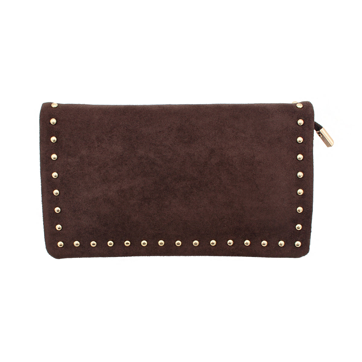 BORSA A BUSTINA CAMOSCIO MARRONE