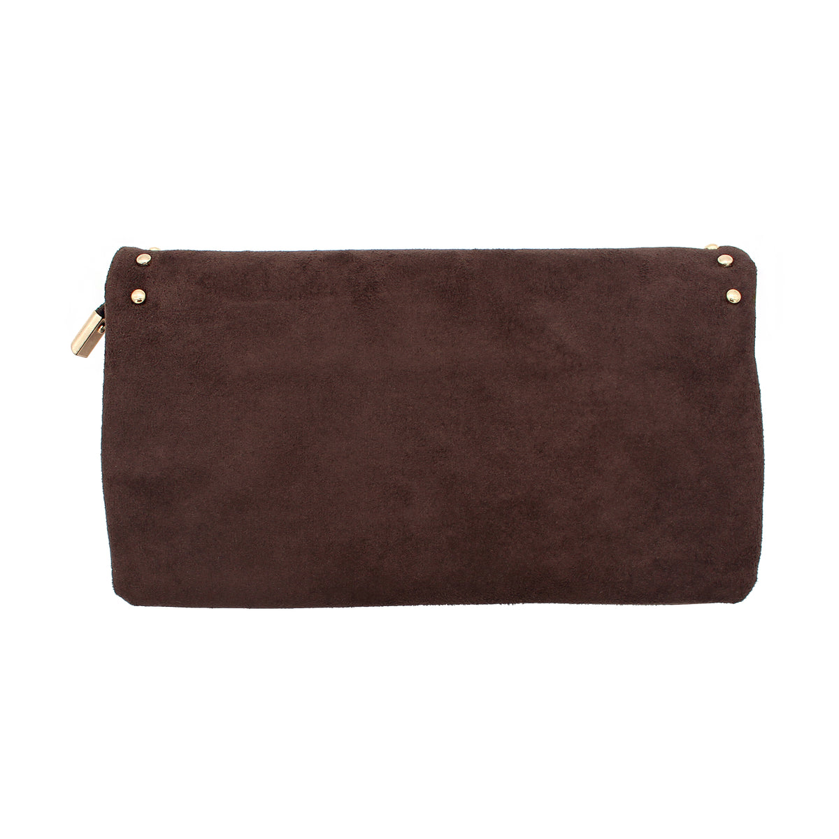 BORSA A BUSTINA CAMOSCIO MARRONE