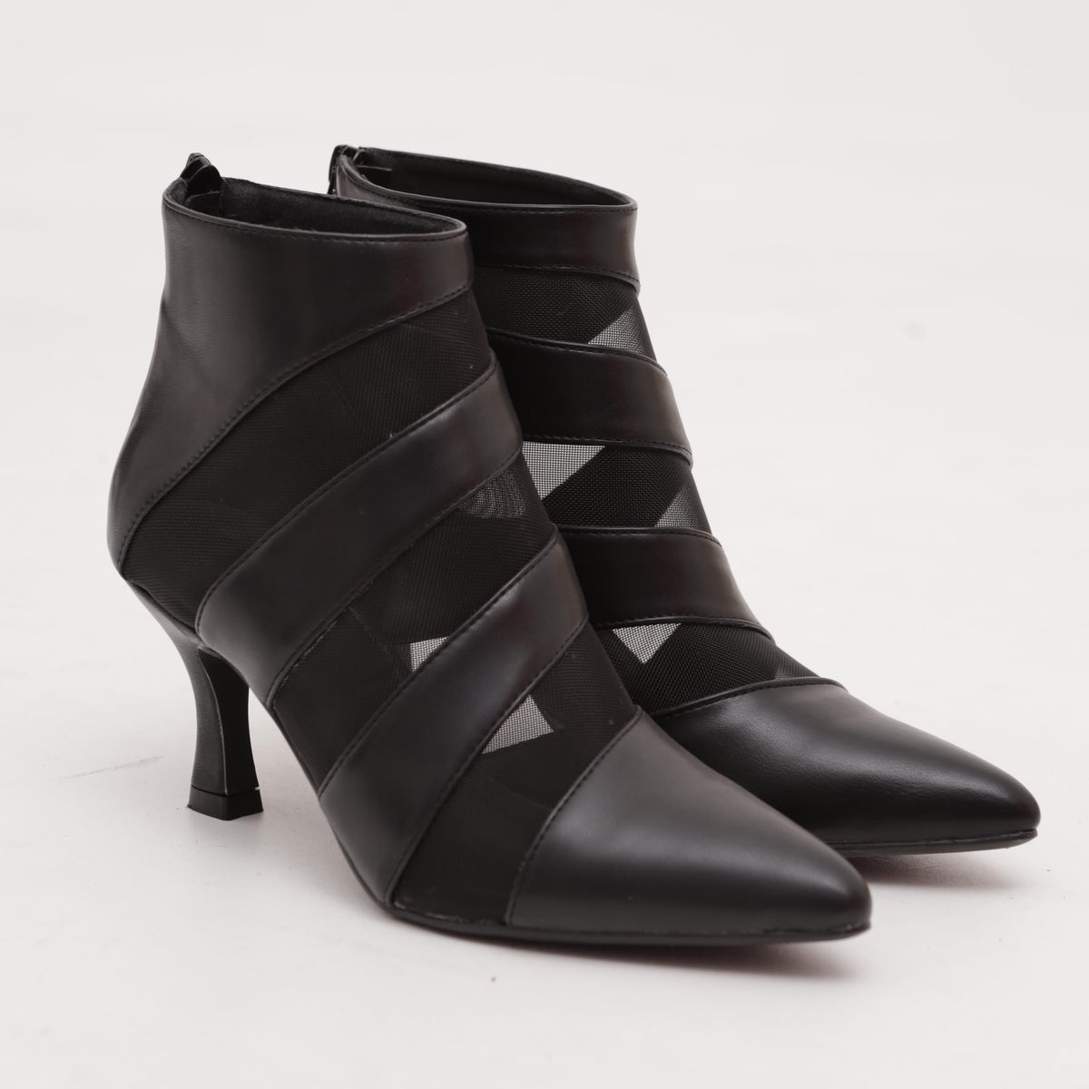 TRONCHETTO BASSO SHEER NERO<BR/>