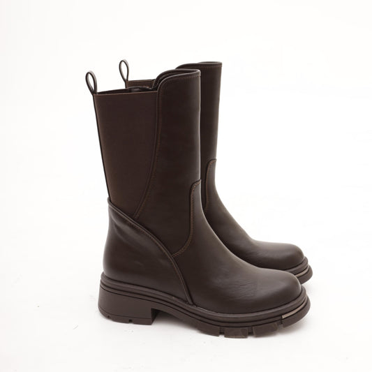 STIVALETTO GAMBALE ELASTICO TESTA DI MORO