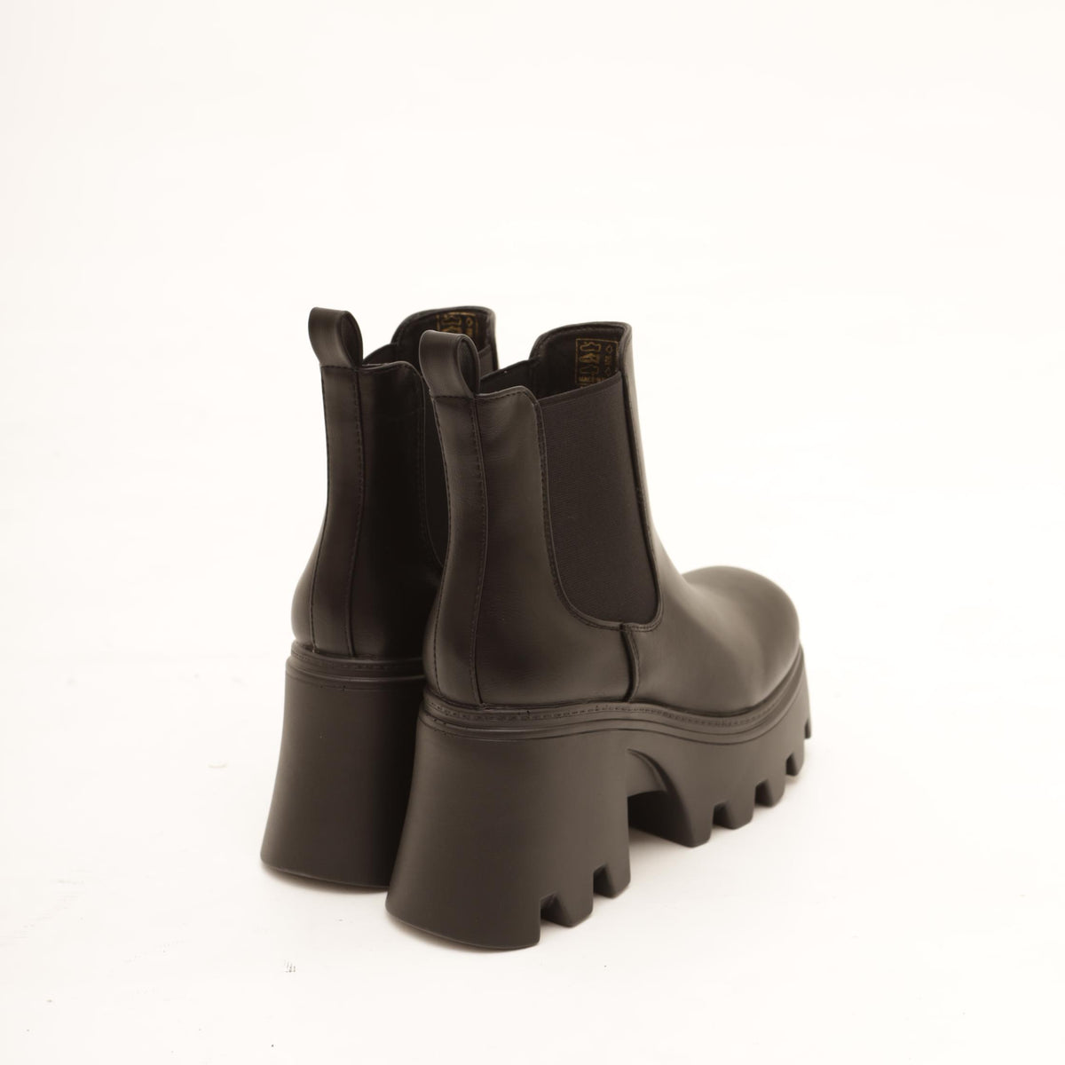 STIVALETTO ELASTICI BASSO PLATFORM NERO
