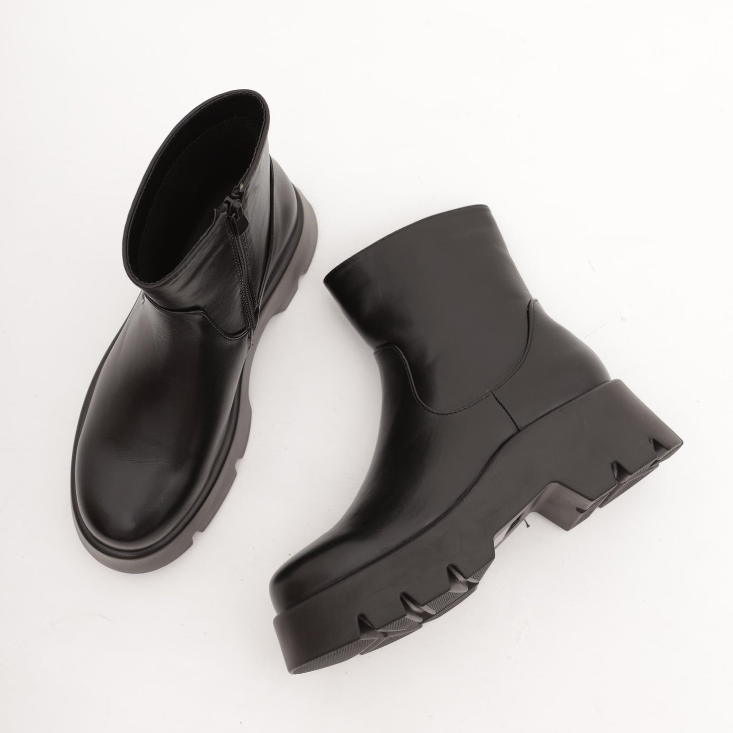 STIVALETTO CHUNKY LISCIO NERO MP716PUNE CHOCOLA