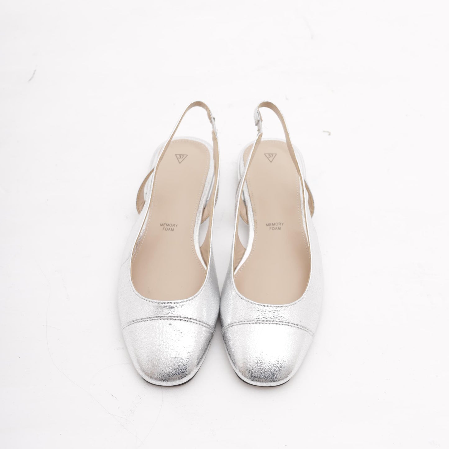 SLINGBACK FLAT PUNTALE ARGENTO
