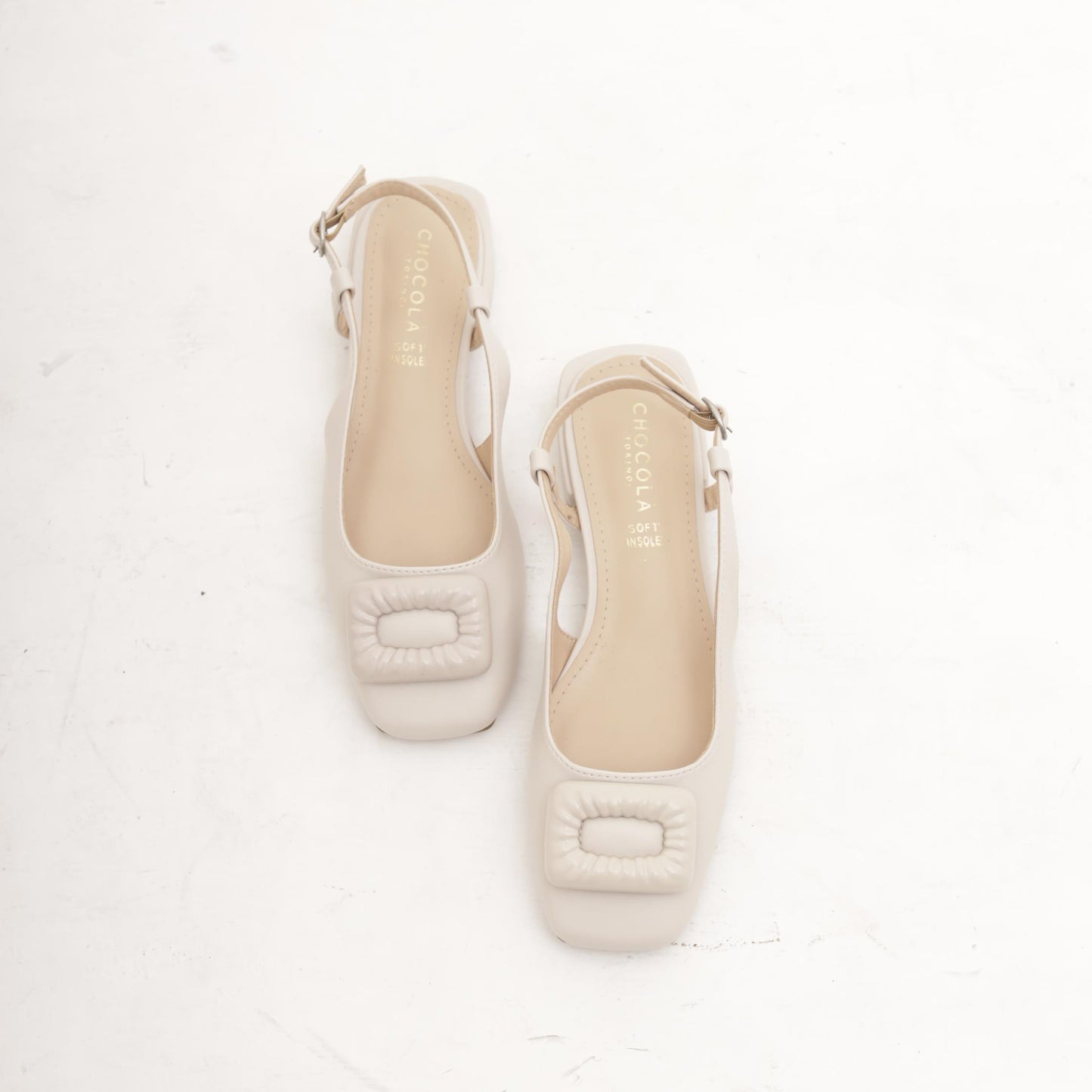 SLINGBACK FLAT ACCESSORIO BEIGE