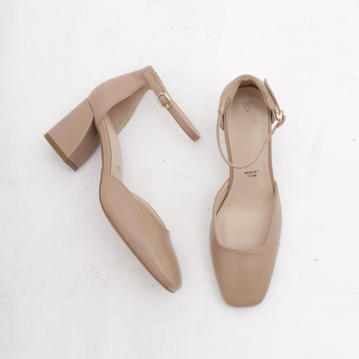 DECOLLETE' D'ORSAY QUADRATA DARK NUDE