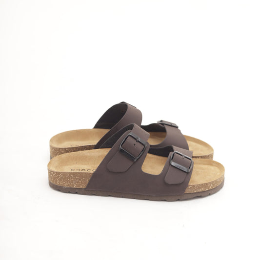 SANDALO BIO DOPPIA FASCIA CAFFE'