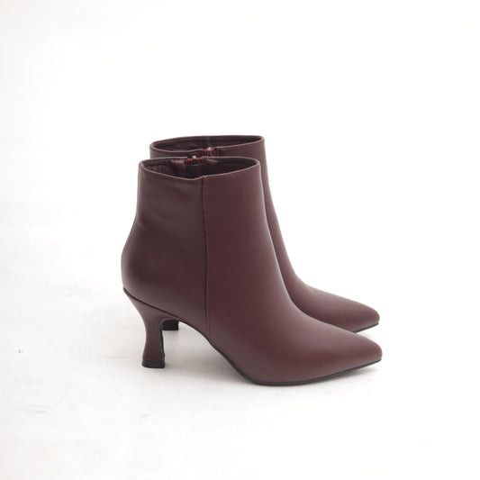 TRONCHETTO BASSO LISCIO BORDEAUX