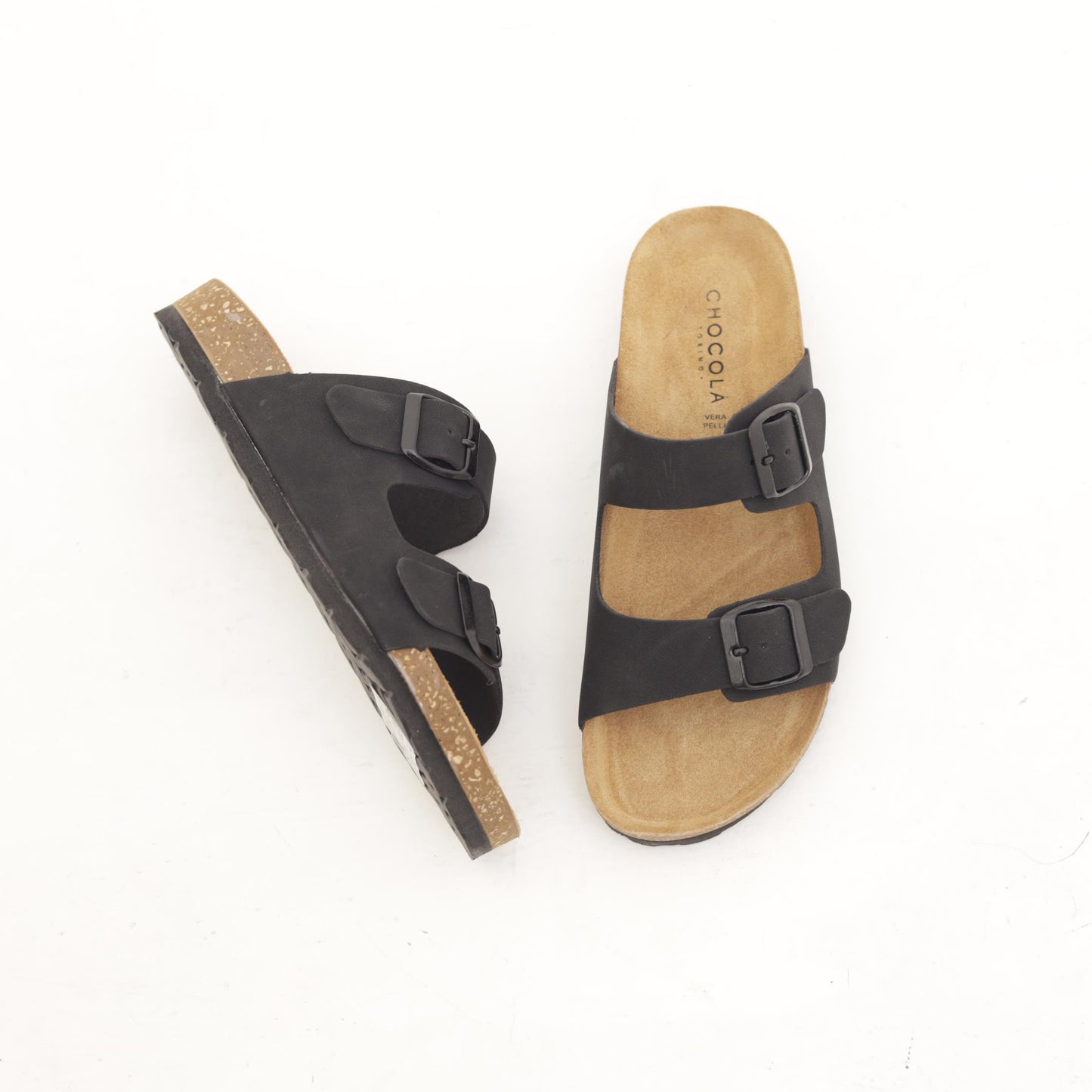 SANDALO BIO DOPPIA FASCIA NERO