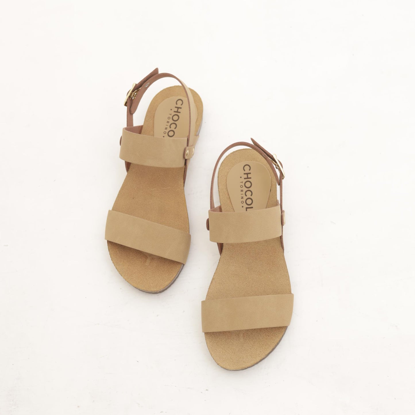 SANDALO BIO DOPPIA FASCIA BEIGE