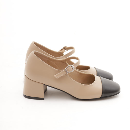 MARY JANE PUNTALE 1 CINTURINO NUDE MP8002PUNU CHOCOLA