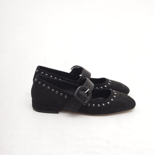 MARY JANE FLAT BORCHIE NERO