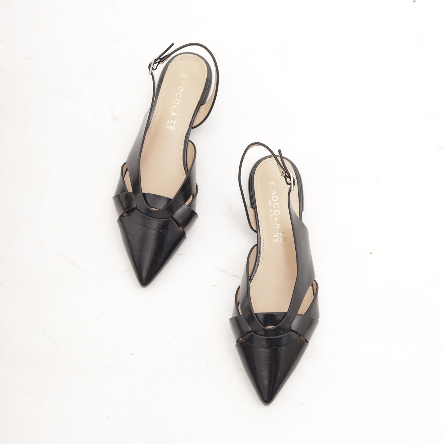 SLINGBACK FASCE INCROCIATE NERO