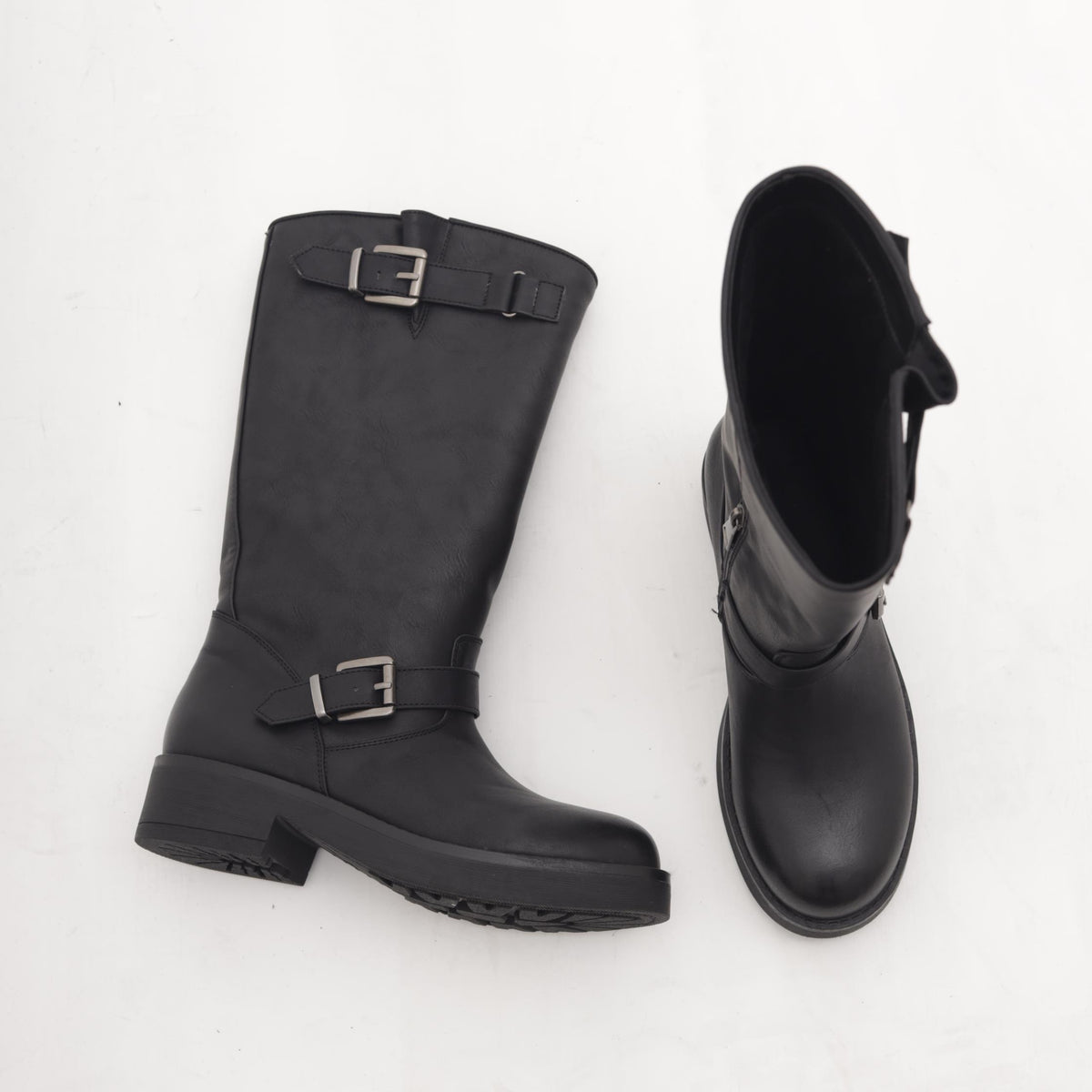 STIVALE BIKER ALTO NERO