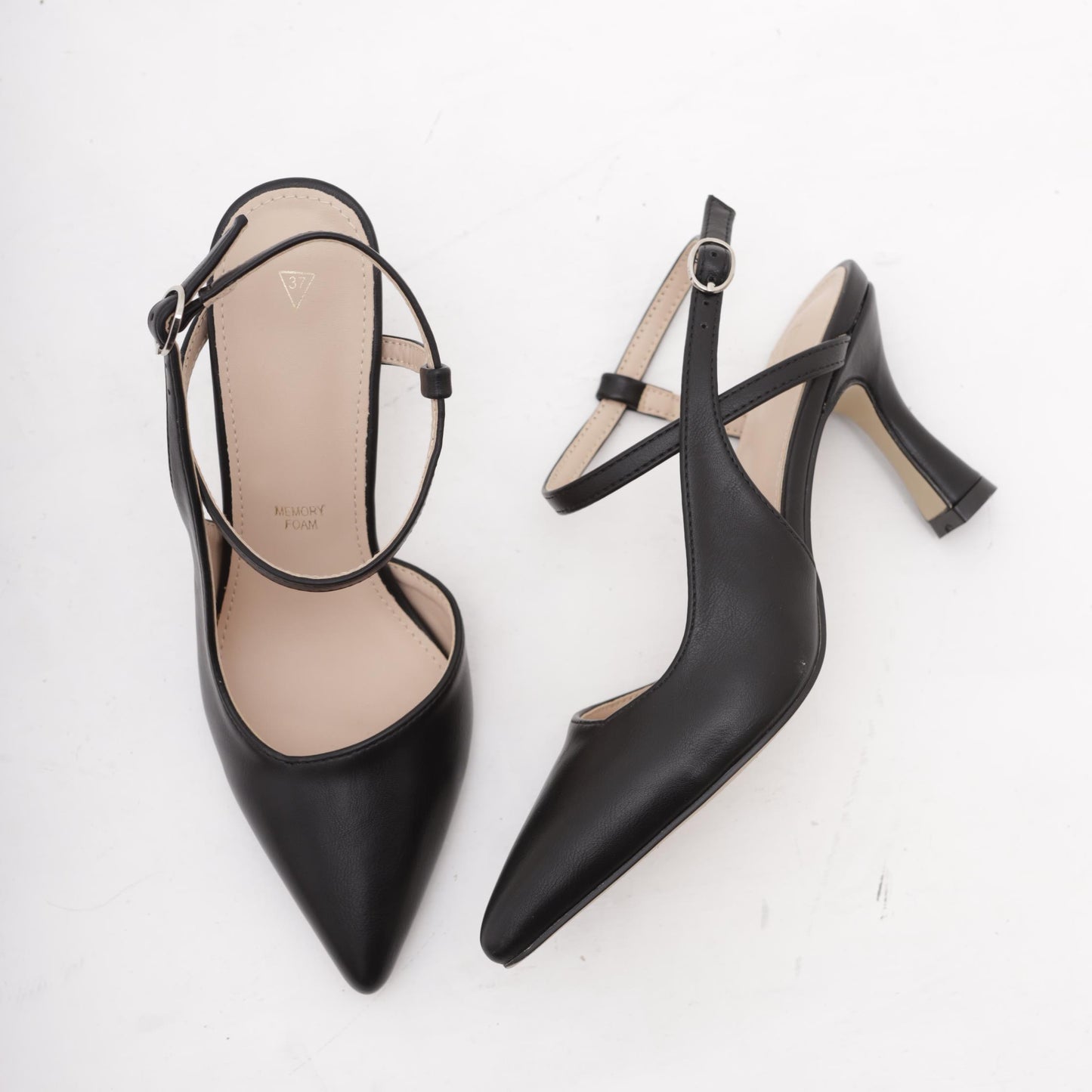 SLINGBACK CROSS NERO