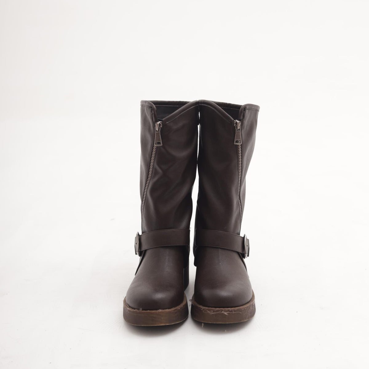 STIVALE BIKER ZIP TESTA DI MORO