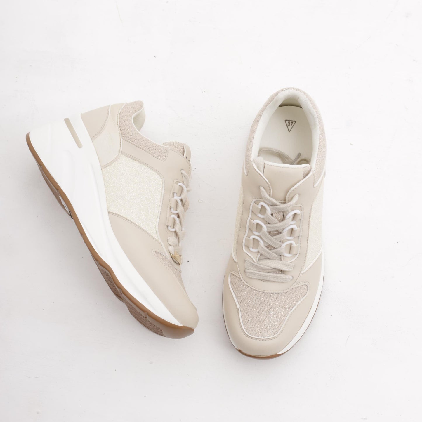 SNEAKERS ALTA SHINY BEIGE<BR/>