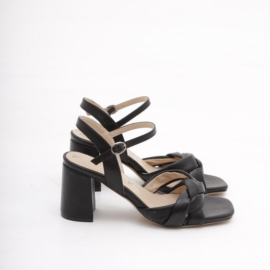 SANDALO TRECCIA NERO