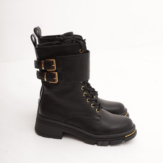 ANFIBIO CON FIBBIE CAVIGLIA NERO MP710-1PUNE CHOCOLA