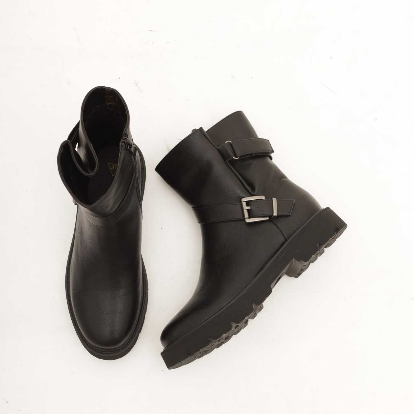 BIKER BASSO CON CINTURINO CAVIGLIA NERO MP721-3PUNE CHOCOLA