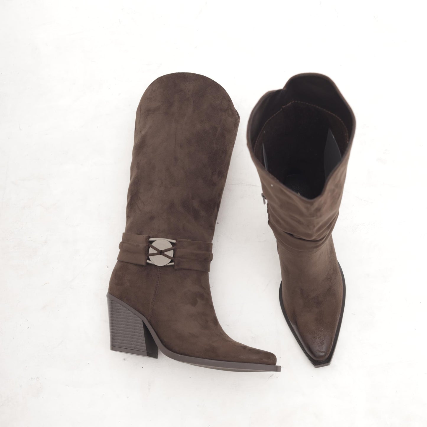 STIVALE TEXANO CINTURINO CAVIGLIA MARRONE MP2701-2MFMR CHOCOLA