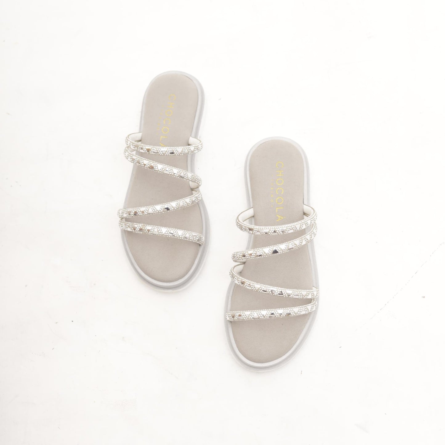 SANDALO FASCETTE TRIANGLE ARGENTO