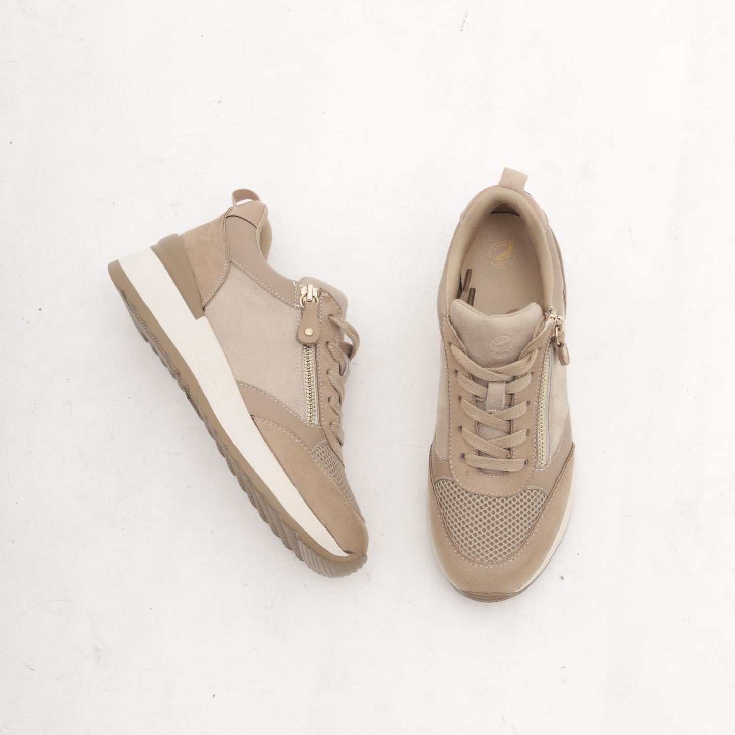 SNEAKERS ZIP TAUPE