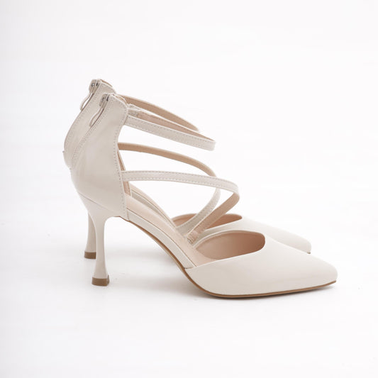 DECOLLETE' D'ORSAY CINTURINO PANNA