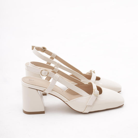 SLINGBACK CINTURINO PANNA