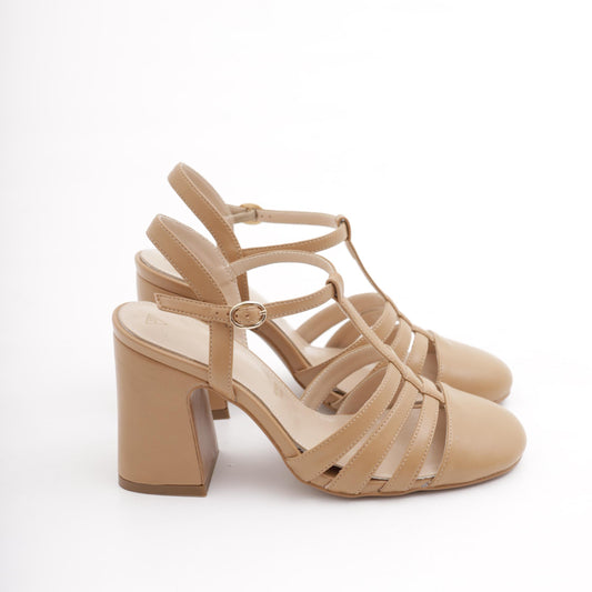 DECOLLETE' PIXIE CAGE CUOIO