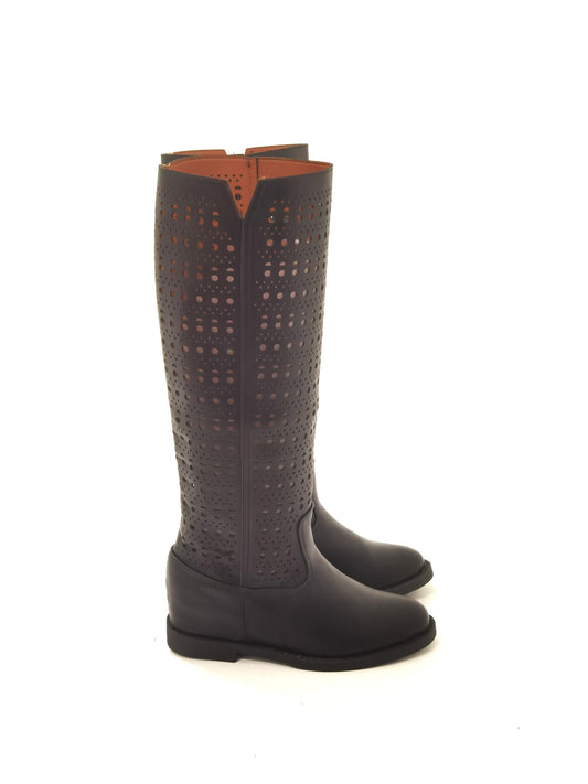 STIVALE TRAFORATO DETTAGLIO V NERO