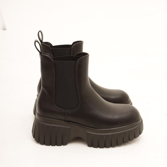 STIVALETTO CHELSEA BASSO PLATFORM NERO MP733PUNE CHOCOLA