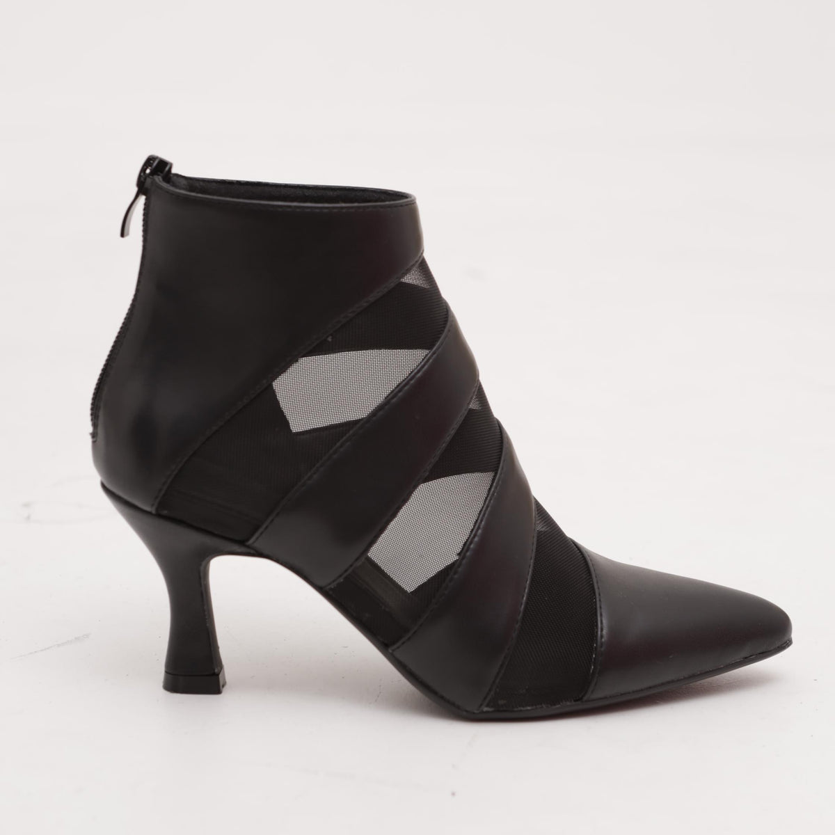 TRONCHETTO BASSO SHEER NERO<BR/>