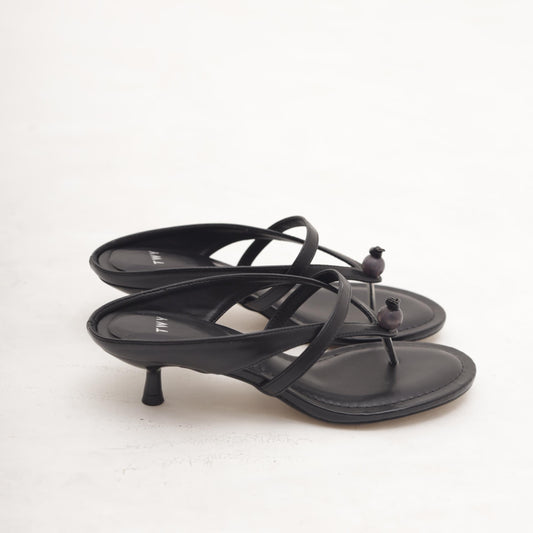 SANDALO INFRADITO TACCO NODO NERO