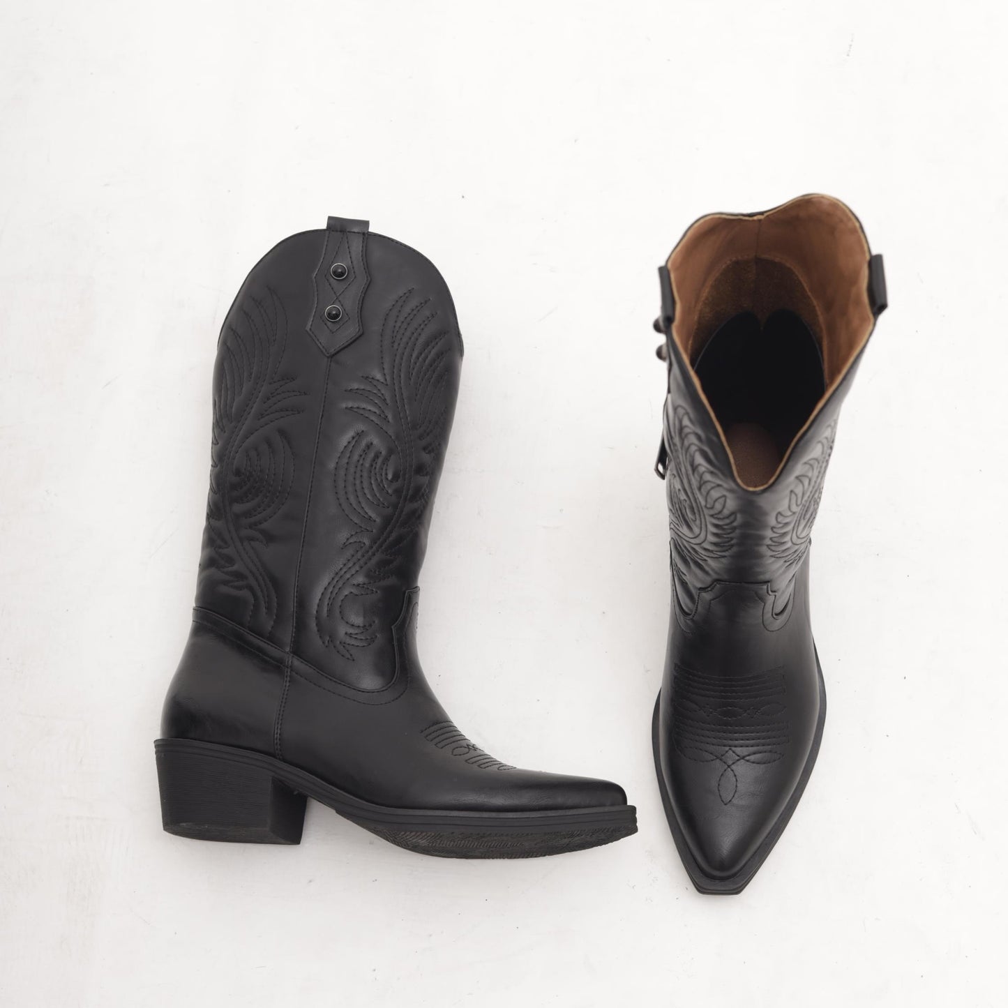 STIVALE CAMPEROS RICAMO NERO MP2737-2PUNE CHOCOLA