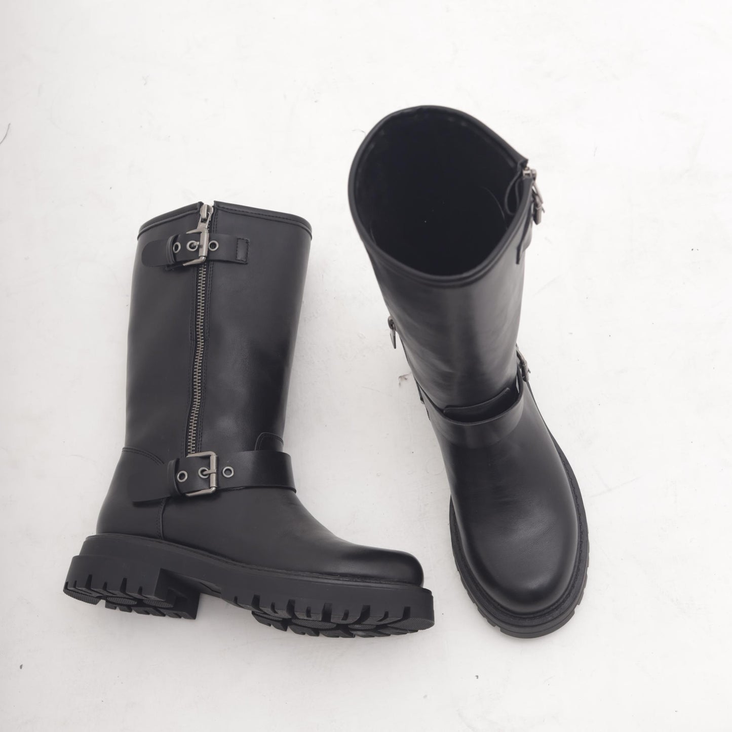BIKER CON ZIP ESTERNA NERO