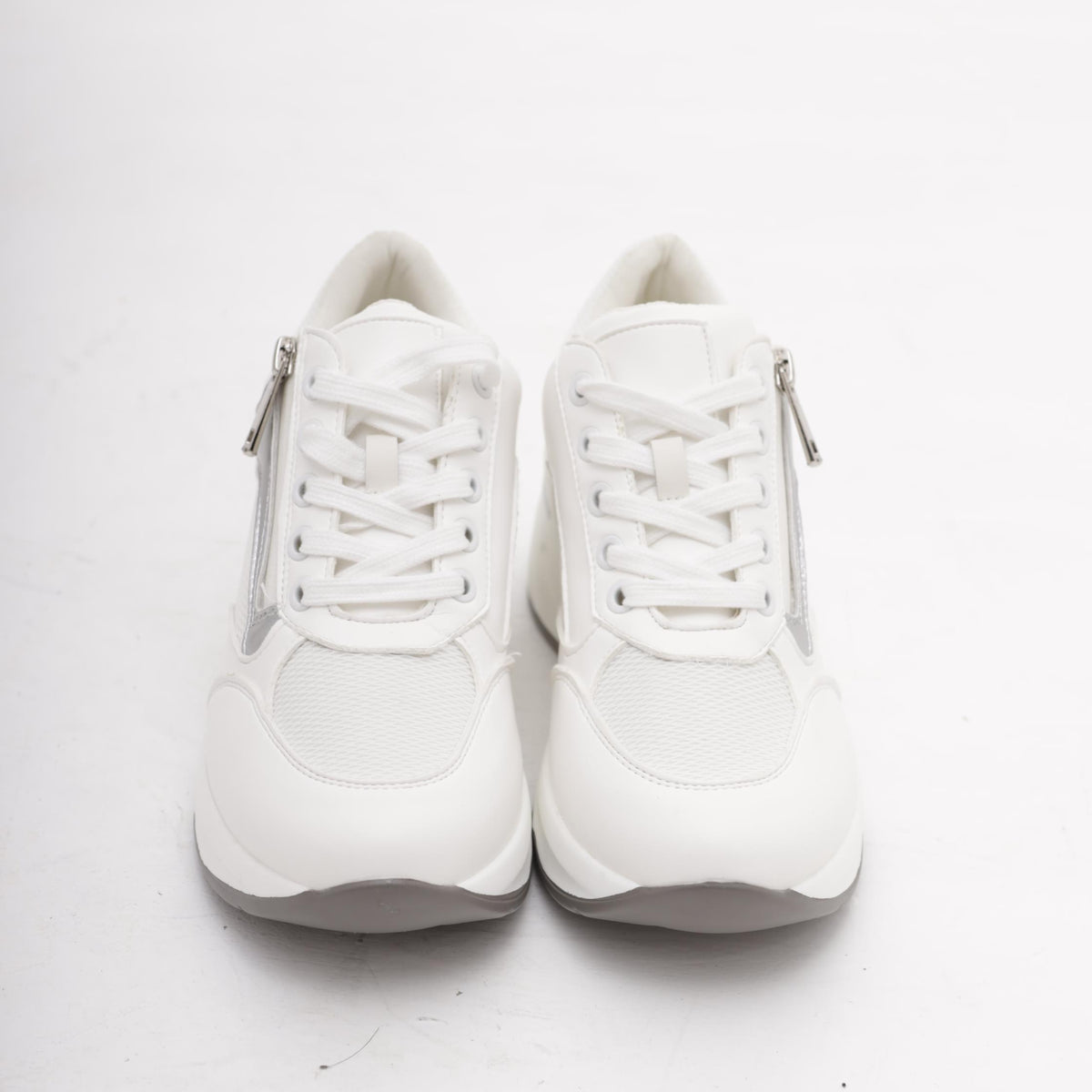 SNEAKERS ALTA ZIP BIANCO<BR/>