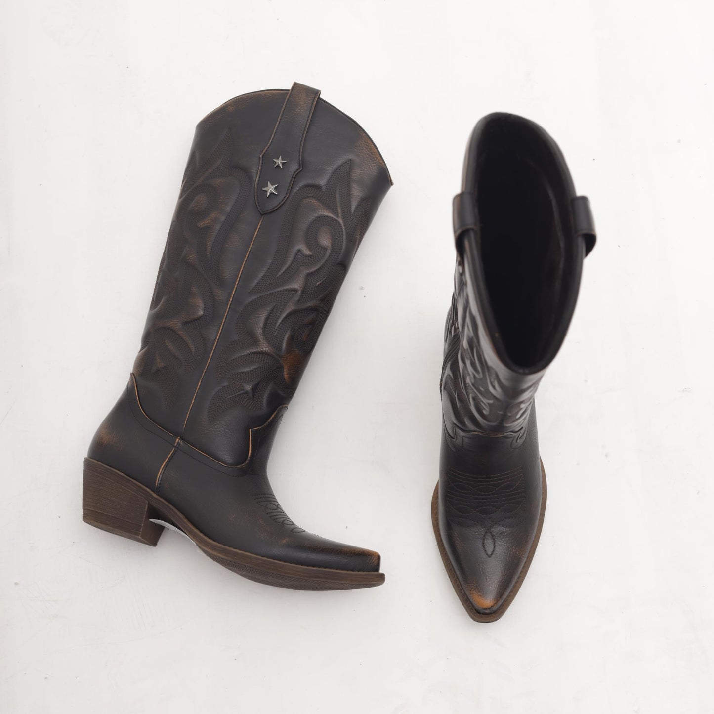 STIVALE CAMPEROS RICAMO STARS TESTA DI MORO MP2705-1PUTM CHOCOLA