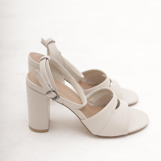 SANDALO FASCIA E CINTURINO BEIGE
