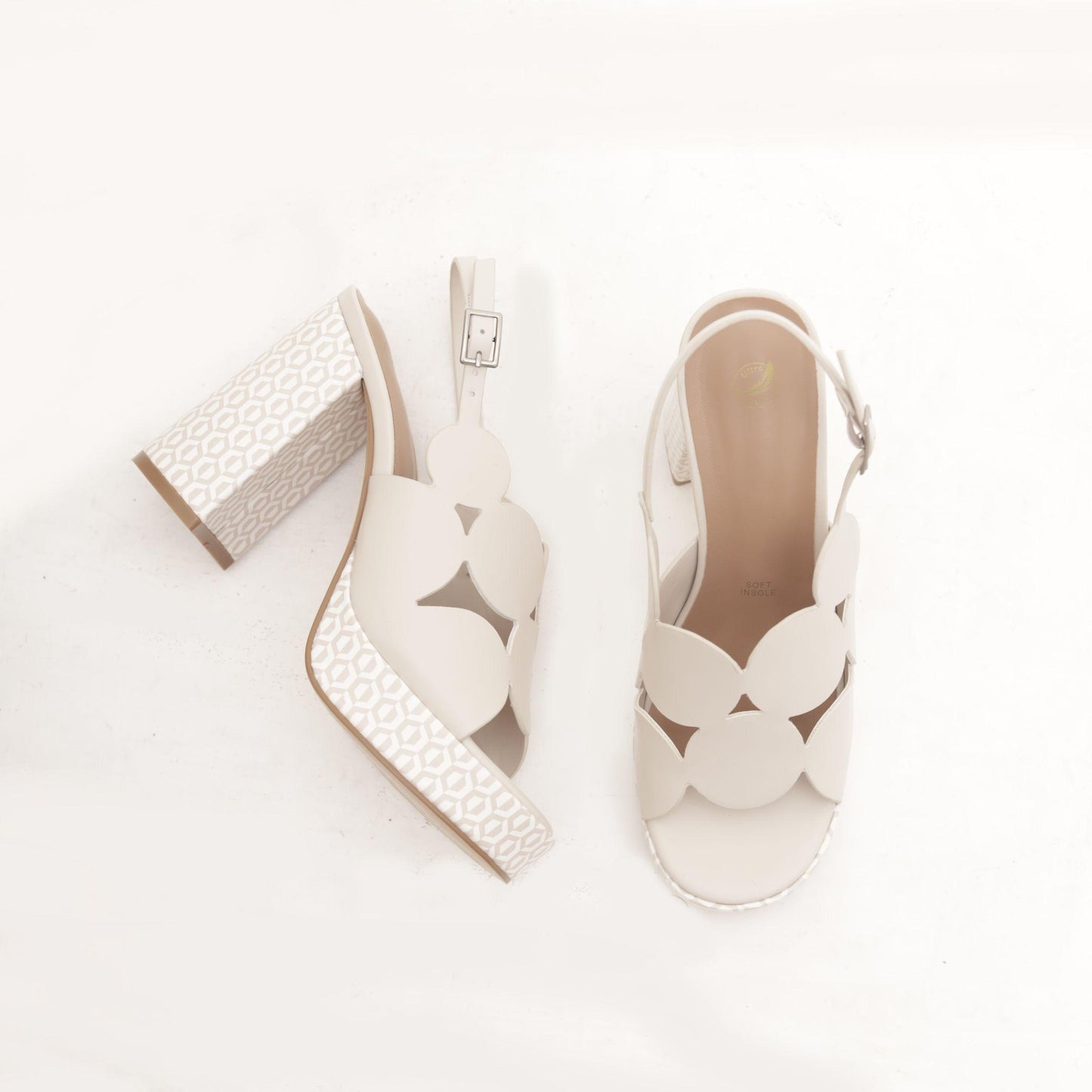 SANDALO CERCHI PLATEAU BEIGE